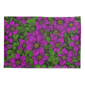 ピンククレマティスつる植物 枕カバー (裏面)