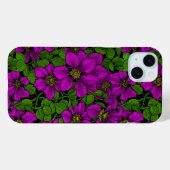 ピンククレマティスつる植物 Case-Mate iPhoneケース (裏面 (横))