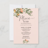 ピンククレメンチンリトルかわいこちゃんベビーシャワーメニュー 招待状 (正面)