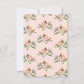 ピンククレメンチンリトルかわいこちゃんベビーシャワーメニュー 招待状 (裏面)