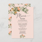 ピンククレメンチンリトルかわいこちゃんベビーシャワーメニュー 招待状 (正面/裏面)