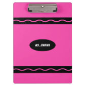 ピンククレヨン先生スクール学生 クリップボード (正面)
