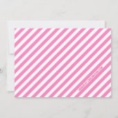 ピンククレヨン幼稚園パーティの招待状 招待状 (裏面)