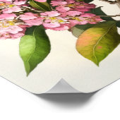 ピンククレープマートルフラワーアートプリントポスター ポスター (角)