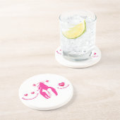 ピンククロウフィッシュバレンタインの砂コースター コースター (側面)