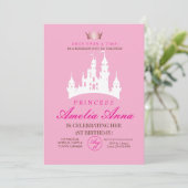 ピンククロウプリンセス1st誕生日パーティー 招待状 (スタンド正面)
