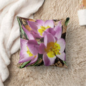 ピンククロキュース春フローラ クッション (ブランケット)