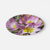 ピンククロキュース春フローラ ペーパープレート (アングル)
