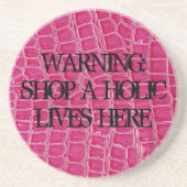 ピンククロコダイルクロックスキンレザーコースター コースター (正面)