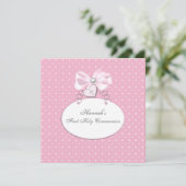 ピンククロスガールズファースト聖餐式 招待状 (スタンド正面)