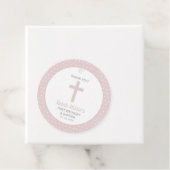 ピンククロスガールバプティスマファースト誕生日サンキュー フェイバータグ (インサイチュ)