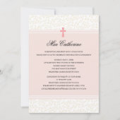 ピンククロスファースト聖餐式招待状 招待状 (正面)