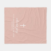 ピンククロスフリースブランケット フリースブランケット (正面(横))