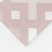 ピンククロスプラス民族ガーリーフォーク北欧パターン フリースブランケット (角)