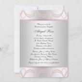 ピンククロスベビーガール《キリスト教》洗礼式や命名式バプテスマ 招待状 (裏面)