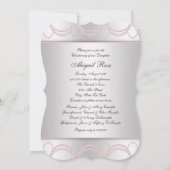 ピンククロスベビーガール《キリスト教》洗礼式や命名式バプテスマ 招待状 (裏面)