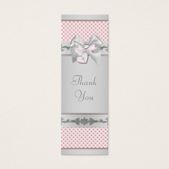 ピンククロスボンボニエールラベル (正面)