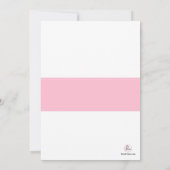 ピンククロスラインベビーシャワー招待状 招待状 (裏面)