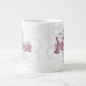 ピンククロス/旋回ナース ジャンボコーヒーマグカップ (正面)