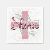 ピンククロス/旋回ナース スタンダードカクテルナプキン (正面)