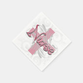 ピンククロス/旋回ナース スタンダードカクテルナプキン (角)