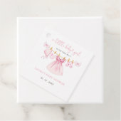 ピンククロテスラインコケットボーガールベビーシャワー フェイバータグ (インサイチュ)