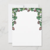 ピンククロバー葉ズ&フォント名 ノートカード (裏面)