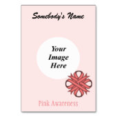 ピンククローバーリボンテンプレートバイケネス・ヨンチッチ テーブルナンバー (正面)