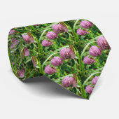 ピンククローバーワイルドフラワー – Trifolium pratense ネクタイ (ロール)