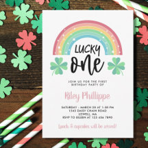 ピンククローバー&レインボーラッキーワンファースト誕生日