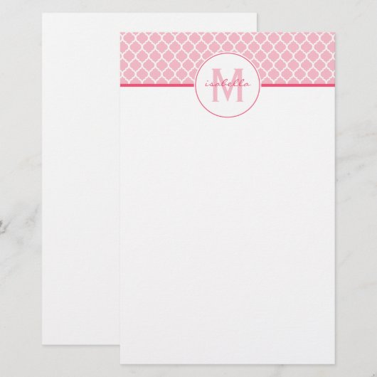 ピンククローバーM 便箋 (正面/裏面)