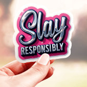 ピンククローム Slay Responsibly エステティック シール