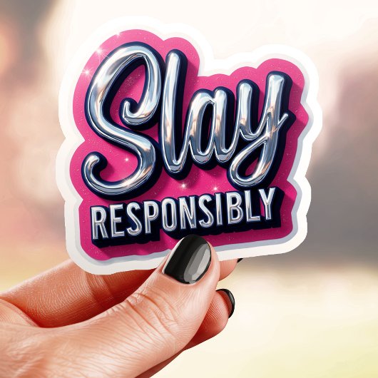 ピンククローム Slay Responsibly エステティック シール