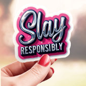 ピンククローム Slay Responsibly エステティック シール