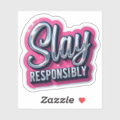 ピンククローム Slay Responsibly エステティック シール (シート)