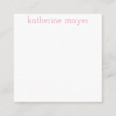 ピンククーガープリント名ランチボックスノート エンクロージャーカード (裏面)