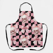 ピンククールのキッチンスケルトンハロウィーン エプロン (正面)