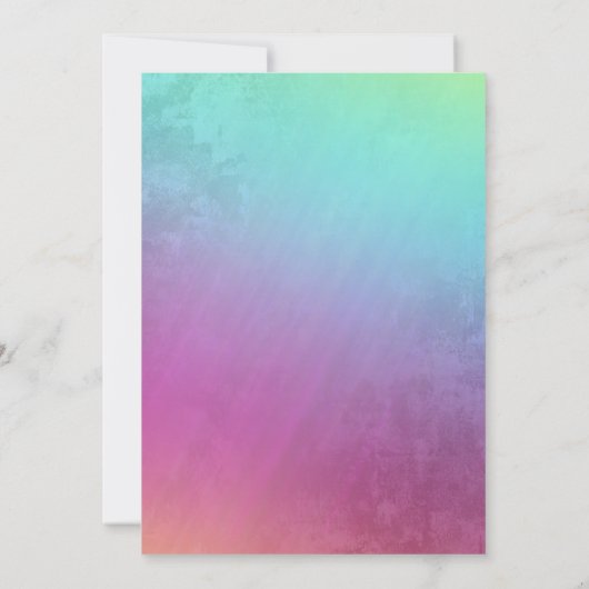 ピンククールのバルーンホログラフィックネオンスウィート16 招待状 (裏面)