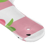 ピンククールキッチンイチゴ市松模様にデザイン カッティングボード (角)