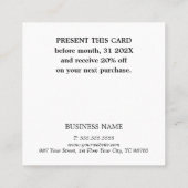 ピンククールクエレガントレッドサークルサロン 割引カード (裏面)