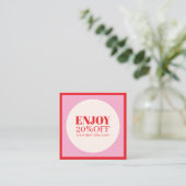 ピンククールクエレガントレッドサークルサロン 割引カード (スタンド正面)