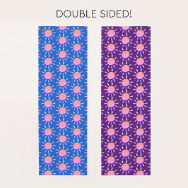 ピンククールグラデーションの太陽パターン両面 ヨガマット