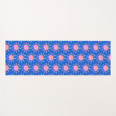 ピンククールグラデーションの太陽パターン両面 ヨガマット (正面(横))