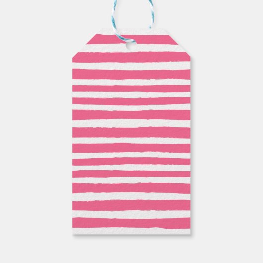 ピンククールサマーガール誕生日のお願い ギフトタグ (裏面)