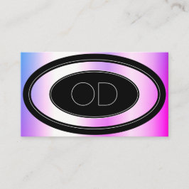 ピンククールパープルグラデーションモノグラム美しいファッション 名刺