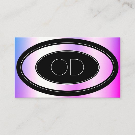 ピンククールパープルグラデーションモノグラム美しいファッション 名刺 (正面)
