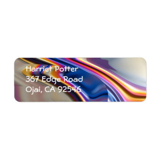 ピンククールパープル抽象芸術フラクタル・アート ラベル