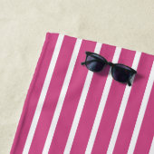 ピンククールメガネの白髪の女カスタム性 ビーチタオル (インサイチュ)