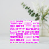 ピンククールモダンデザイン4ニーチェスポジティブワード ポストカード (スタンド正面)