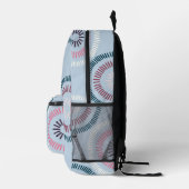 ピンククールユニークとブルーのモノグラムイニシャル プリントバックパック (右)